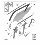 Peugeot 2008 A94F Sağ Arka Cam Dış Fitil Orjinal 9678420580