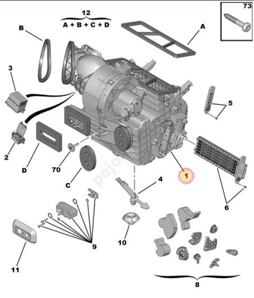 Peugeot 301 Kalorifer Kazanı Orjinal Peugeot 301 Kalorifer Kazanı Orjinal