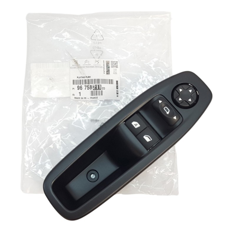 Peugeot 208 Ön Sol Cam Düğmesi Ikili Ayna Katlamasız Orjinal (PSA 96758211ZD / 96758211ZD)