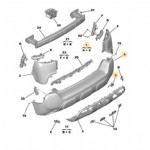 Citroen C3 Aircross Arka Tampon Orjinal (1696431980)