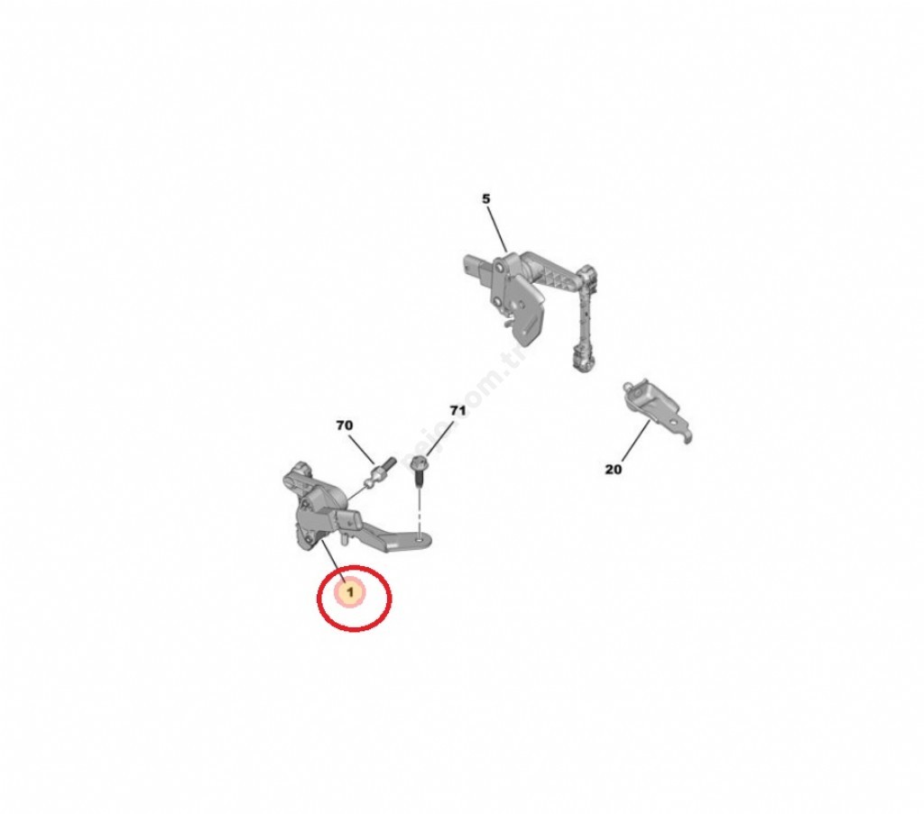 Peugeot 5008 P74 Kasa Yükseklik Ayar Sensörü Ön Orjinal (9843515580)