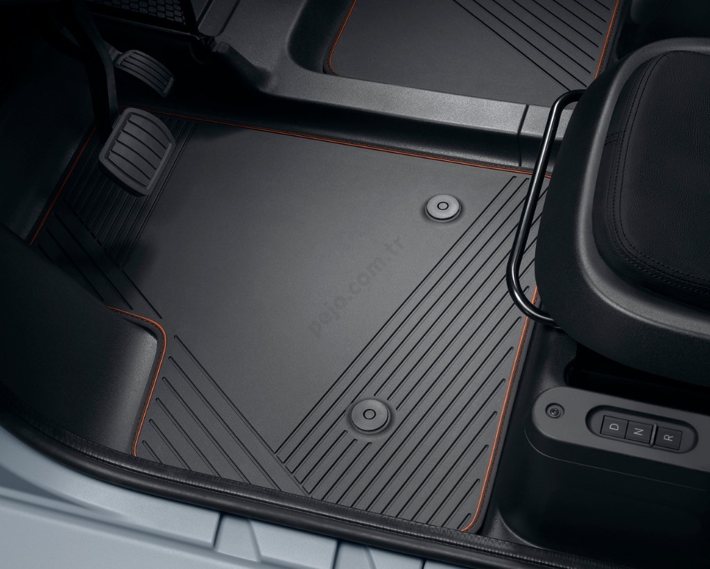 Citroen Ami Kauçuk Paspas Takımı Turuncu Çizgili Orjinal (PSA 1668221780 / 1668221780)