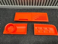 Citroen Ami Ön Konsol Torpido Saklama Alan Takımı Turuncu Orjinal (PSA 1668222180 / 1668222180)