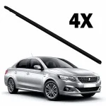 Peugeot 301 Dış Cam Sıyırıcı Fitil Takımı Siyah Tip Nikelajsız İthal