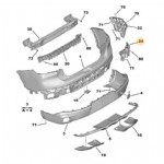 Citroen C4 X Arka Sol Tampon Braketi (Stop Alt Braketi) Orjinal